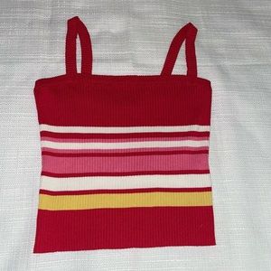 Iris Red Crop Tank Top